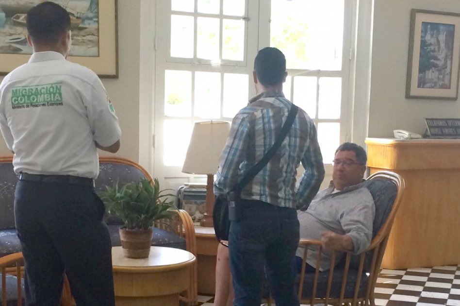 Al momento de su detención, en un prestigioso hotel de Barranquilla, Osorno se identificó como ciudadano americano y quiso engañar a las autoridades asegurando que el requerimiento en su contra era un simple impedimento de salida. /Migración Colombia