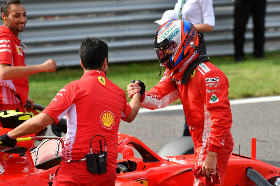 Raikkonen voló en Monza, se quedó con la pole y batió el récord de Juan Pablo Montoya