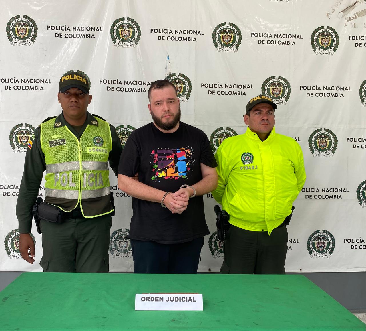 Captura de alias Comandante Thomas./ Cortesía Policía.