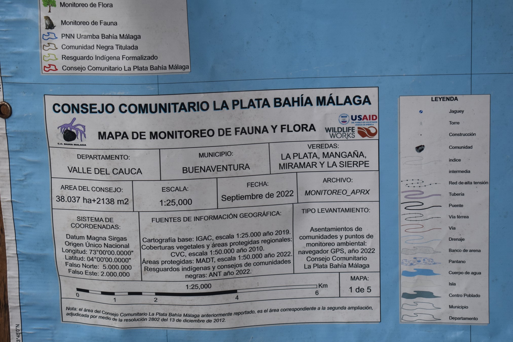 El Consejo Comunitario La Plata-Bahía Málaga se ubica en la ensenada de la bahía y está conformado por cuatro comunidades: La Plata (70 familias), La Sierpe (45 familias), Miramar (50 familias) y Mangaña (35 familias): 200 familias, con aproximadamente 600 personas.