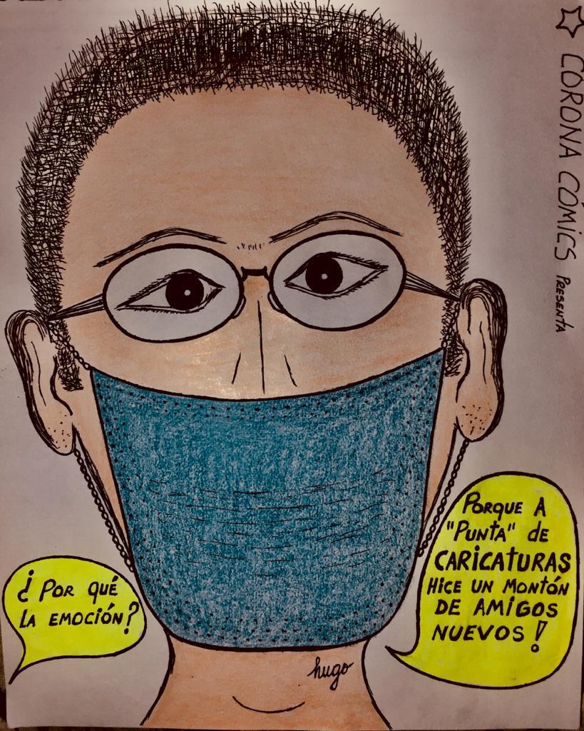 El creador de "Coronacomics" envía su caricatura todos los días a los más de dos mil contactos que tiene guardados en su teléfono celular.