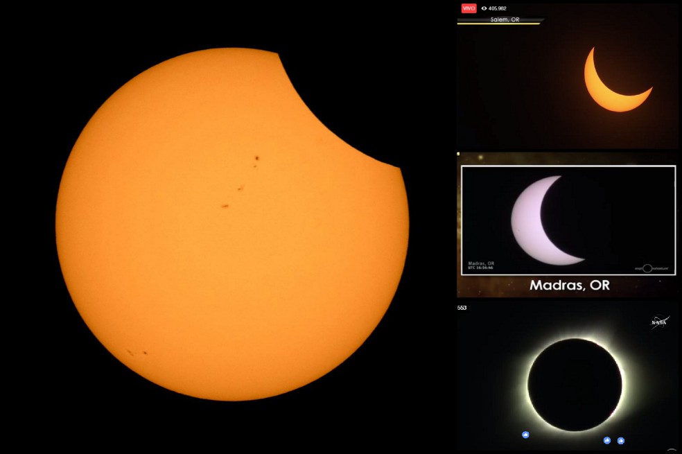 Las primeras imágenes que deja el eclipse solar 2017