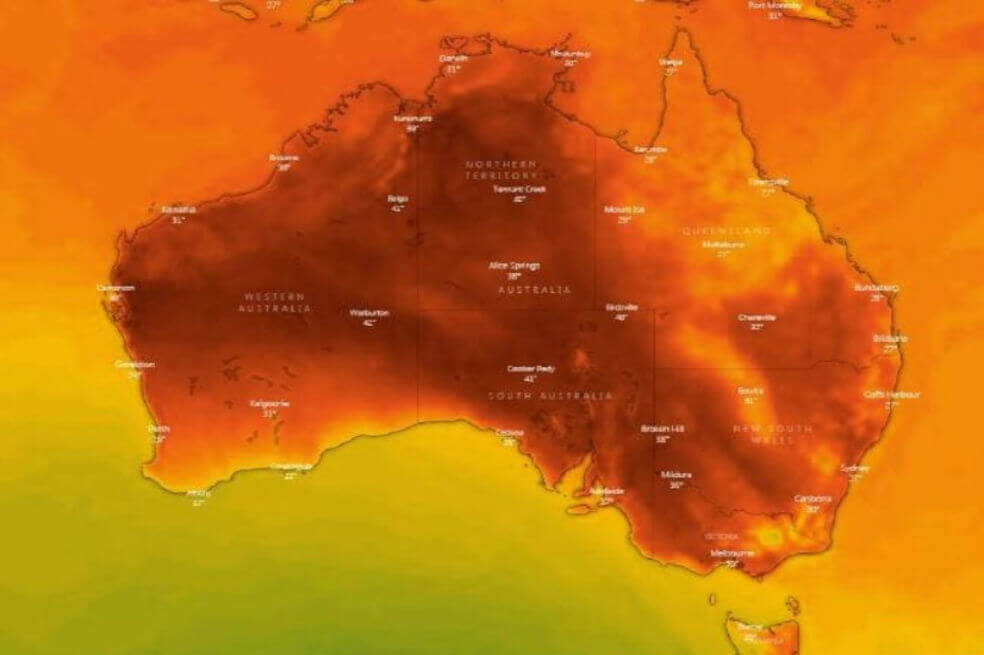La temperatura en Australia llegó a los 47 grados