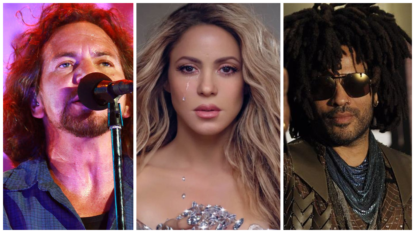 Shakira, Lenny Kravitz Pearl Jam y más estrenos musicales hoy 22 de marzo
