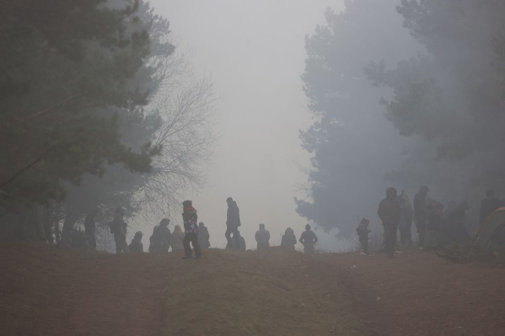 Los migrantes llegan a la frontera con Polonia oriundos en su mayoría de Oriente Medio.