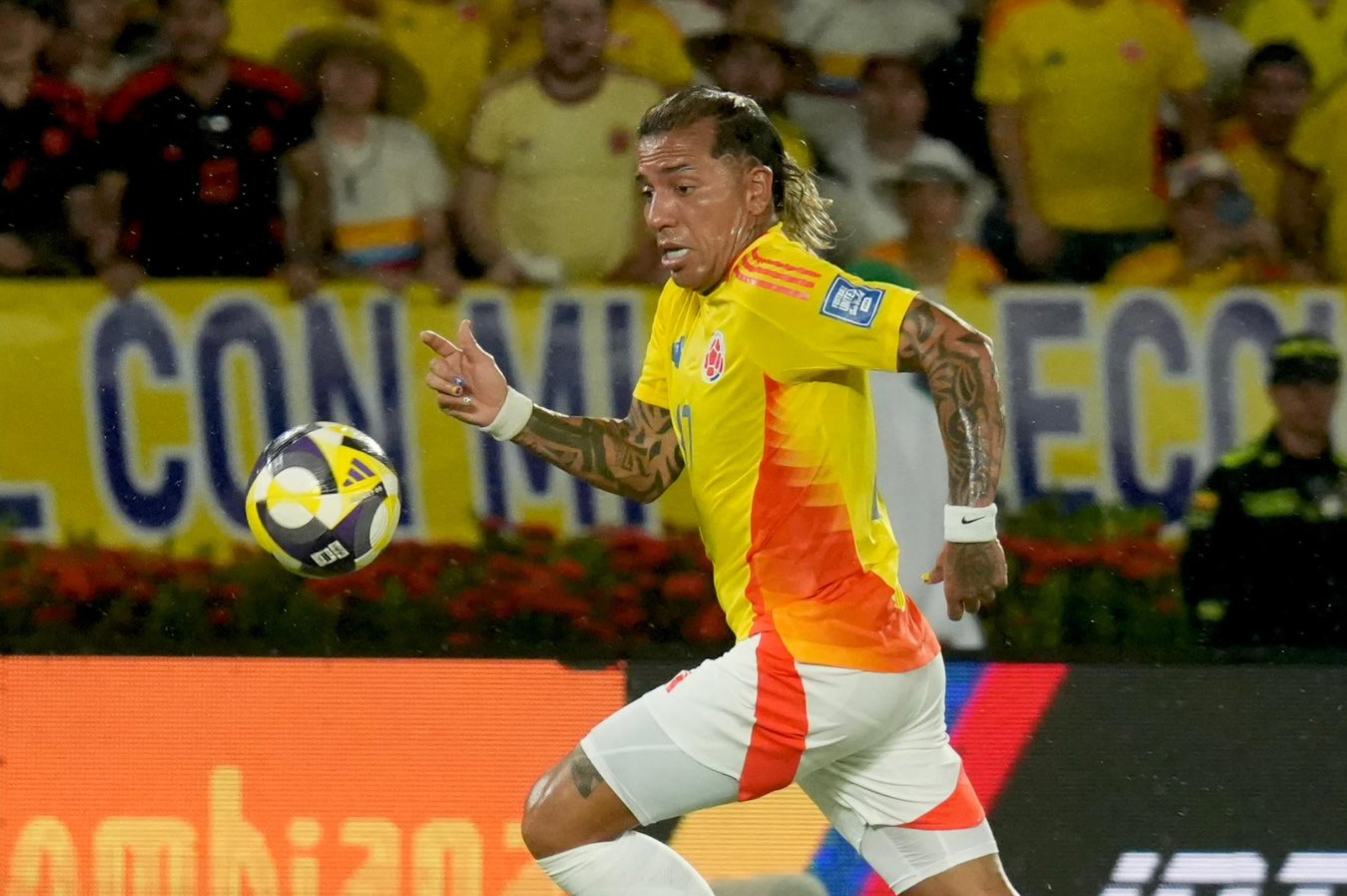 Dayro Moreno, delantero de la selección de Colombia.