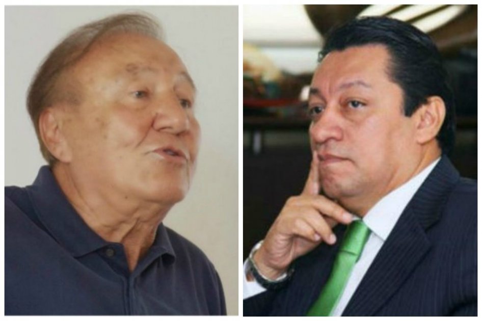 El alcalde electo de Bucaramanga, Rodolfo Hernández Suárez, y el mandatario saliente, Luis Francisco Bohórquez.