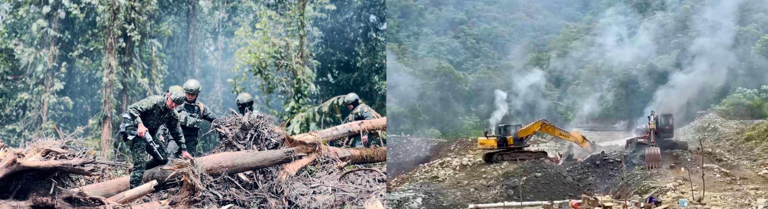 Deforestación y minería ilegal en Cauca.