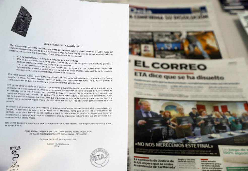 ¿Qué dice la “declaración final” del grupo separatista ETA?