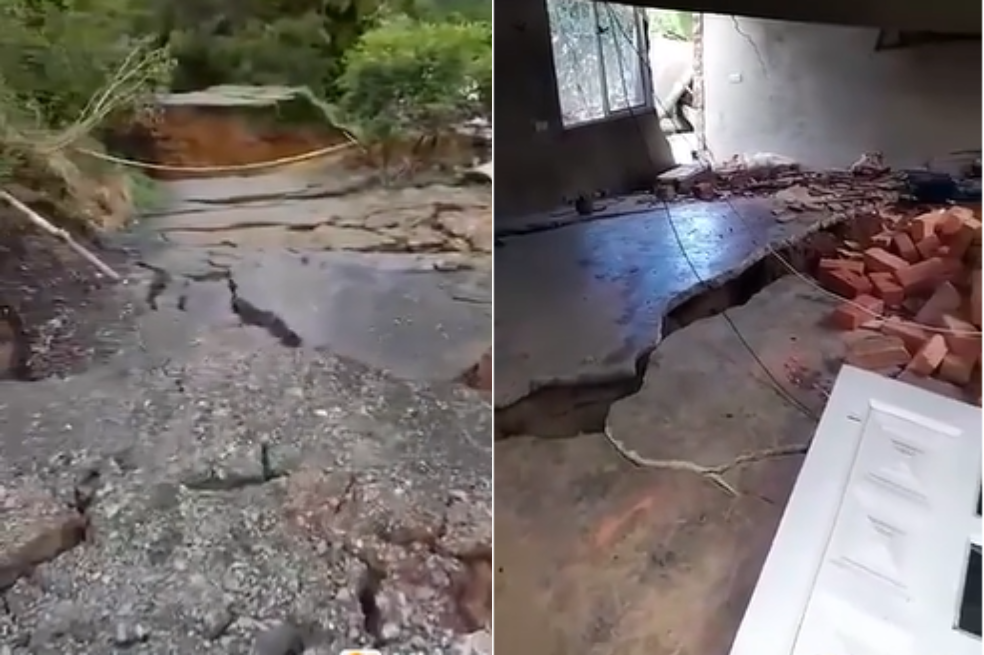 ¡Falso! Video de carretera agrietada no es del sismo de El Calvario, Meta