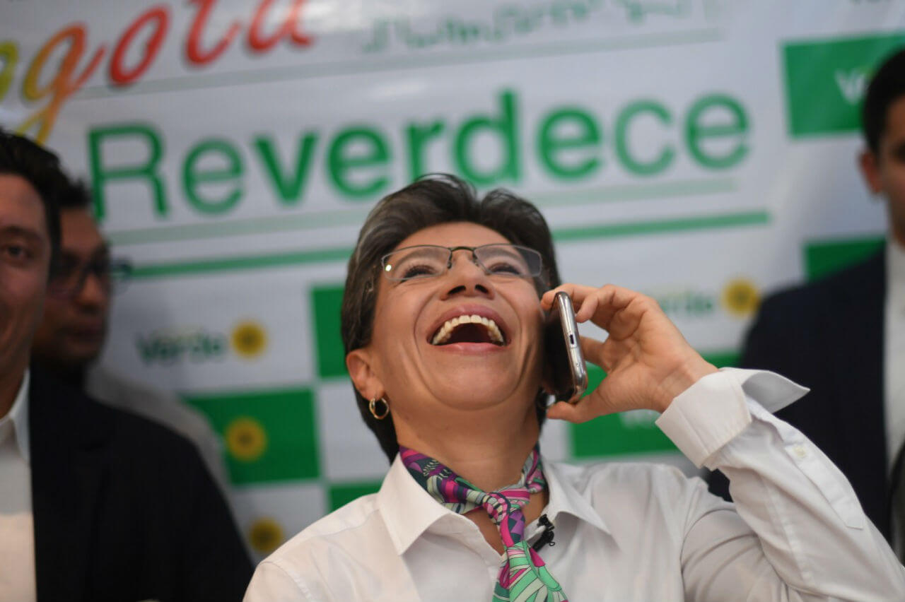 En imágenes: así vivió su triunfo Claudia López de cara a la Alcaldía