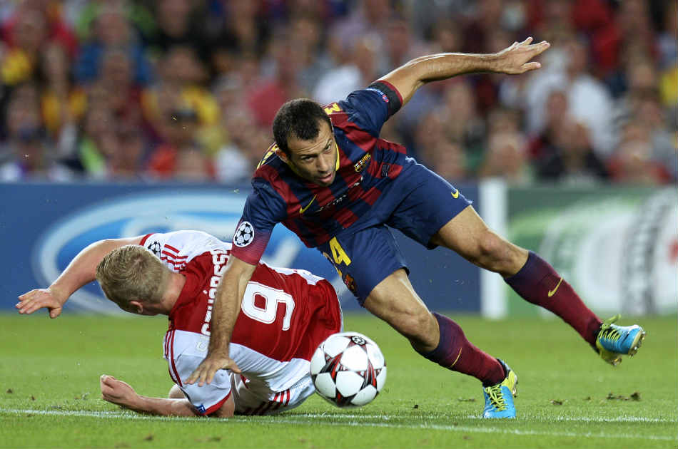 Mascherano estará de baja 15 días por lesión muscular
