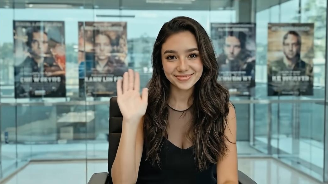 Norwood, que se presenta en redes sociales como una joven aspirante a actriz, protagoniza un sketch cómico generado íntegramente por inteligencia artificial.