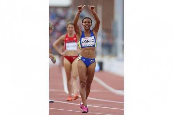 Muriel Coneo, atleta colombiana. Foto: AFP