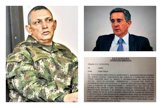 Ejército confirma veracidad de documento de seguridad revelado por Uribe