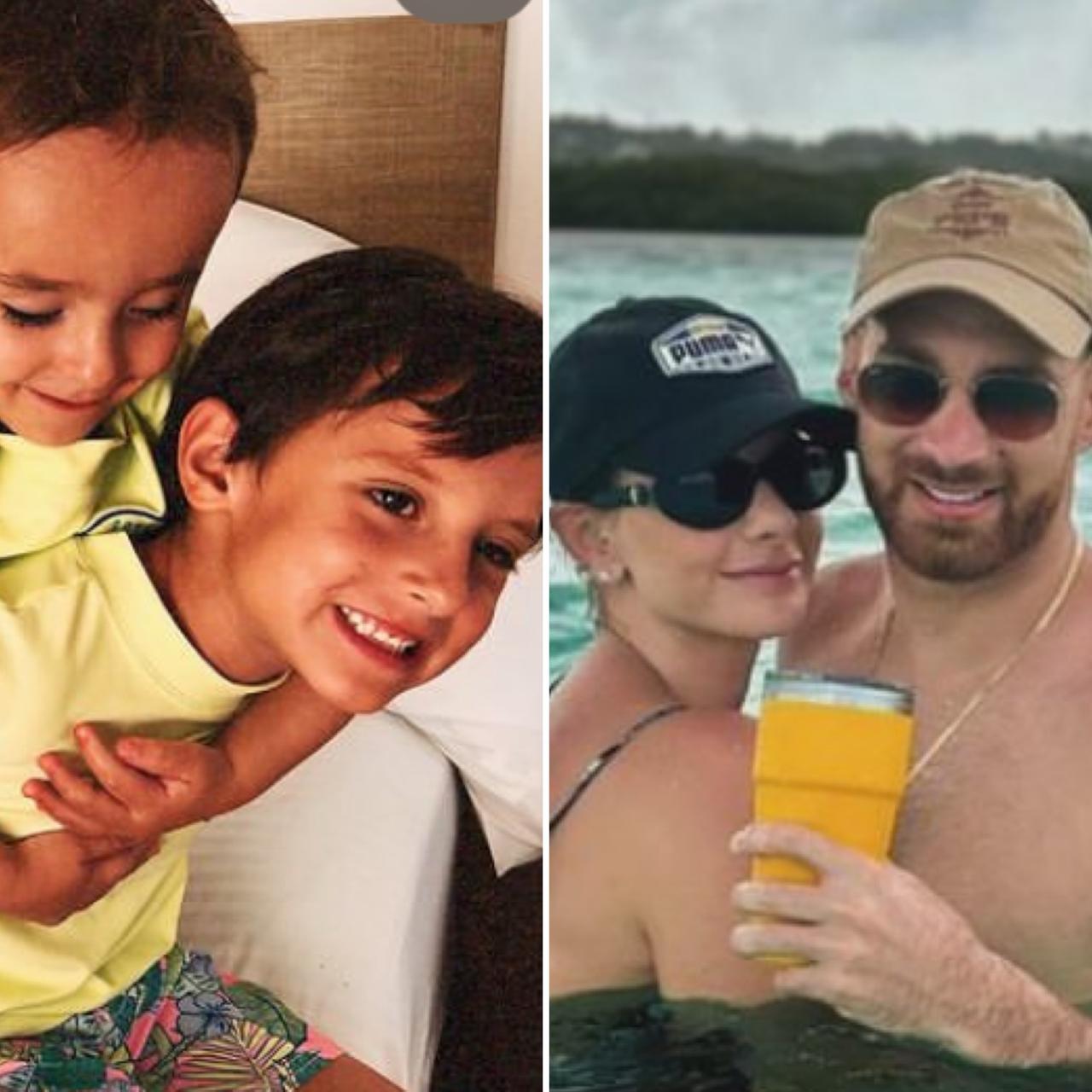 Carolina Cruz, sus hijos y  novio Jamil por primera vez juntos