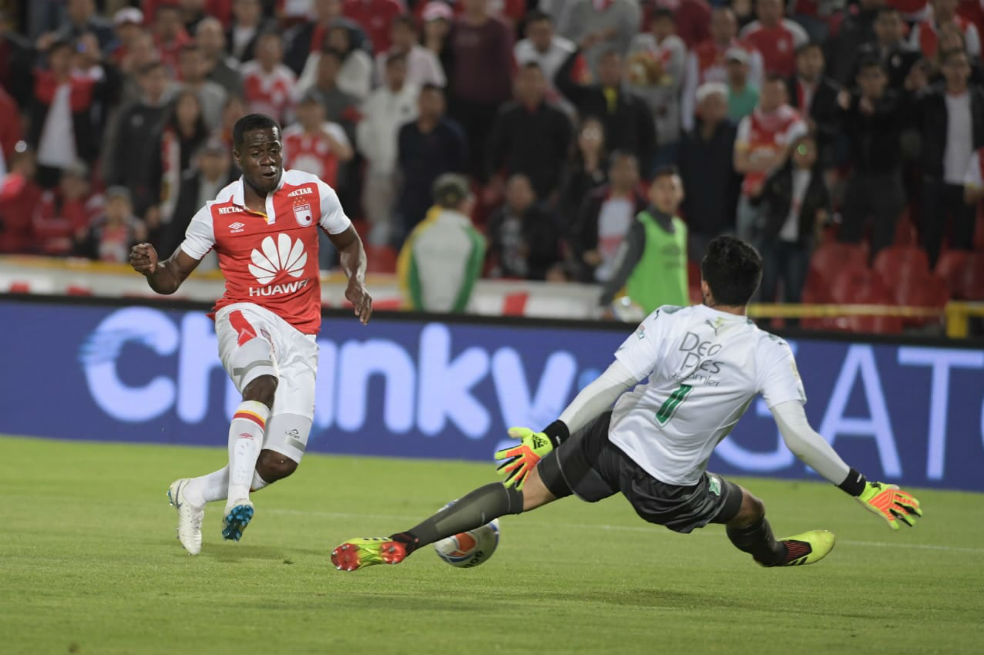 Carmelo Valencia brilló en la goleada de Santa Fe a Rionegro