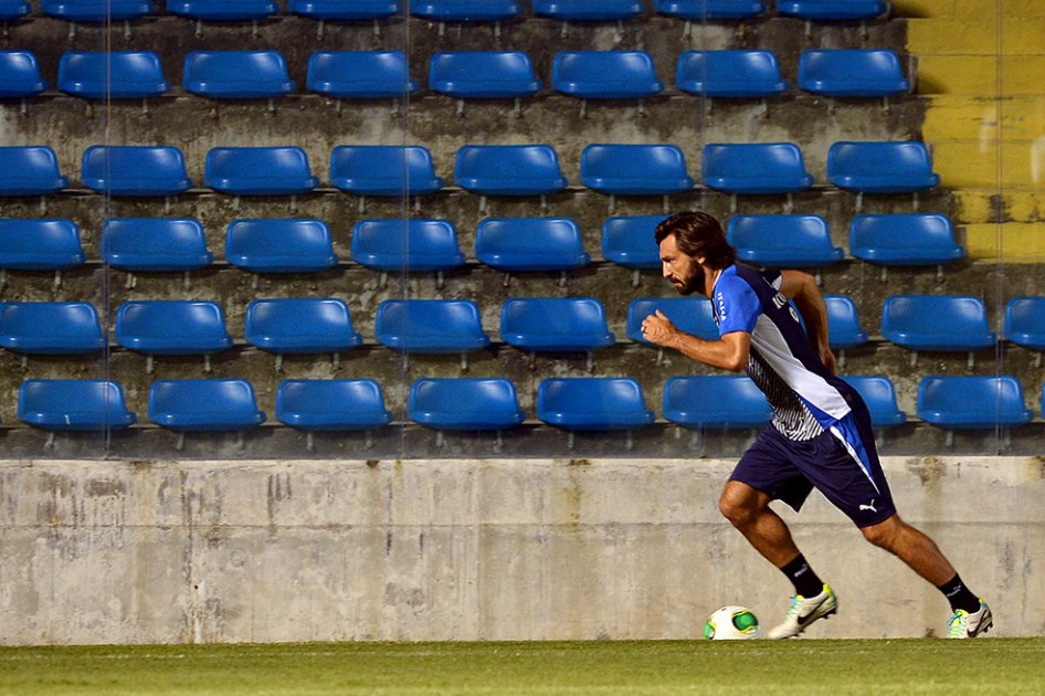 Andrea Pirlo se entrenó nuevamente con el grupo completo de Italia