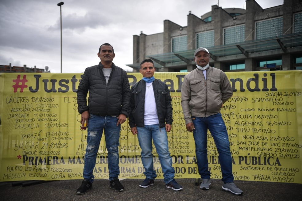 Víctimas de la masacre de El Tandil llegaron a Bogotá exigiendo justicia