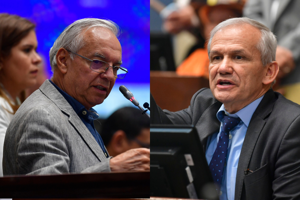 El ministro de Hacienda, Ricardo Bonilla, y el exdirector de la DNI.