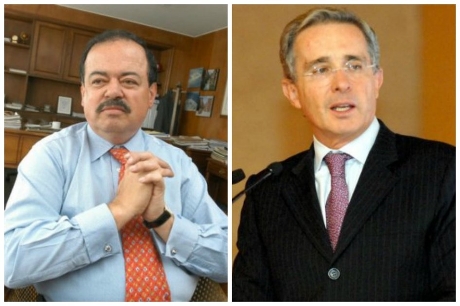 Alberto Velásquez Echeverri y Álvaro Uribe Vélez. /Archivo