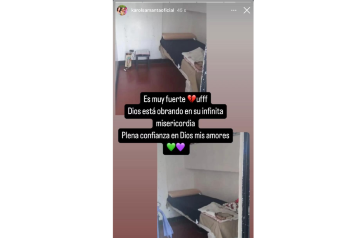 Karoll Samantha envió un conmovedor mensaje en redes sociales apoyando a Epa Colombia, su pareja, luego de haber sido trasladada a la cárcel El Buen Pastor.