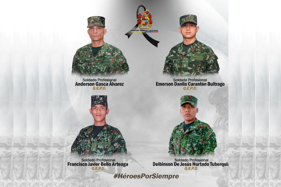 Cuatro militares asesinados y tres heridos tras ataque de las disidencias en Guaviare