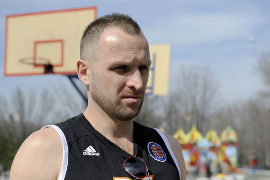 Oleg Golovin, basquetbolista que está entrenando de cara a la Euroliga 2015. Foto: Alexander Gayuk, AFP