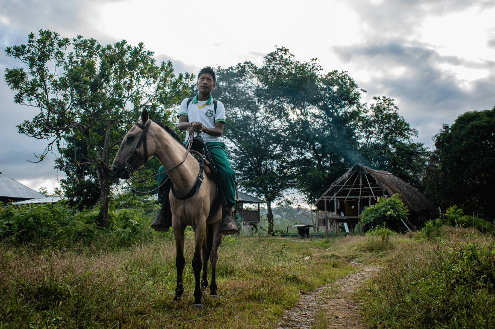 Cuatro horas diarias a caballo para estudiar, la realidad indígena en Chocó