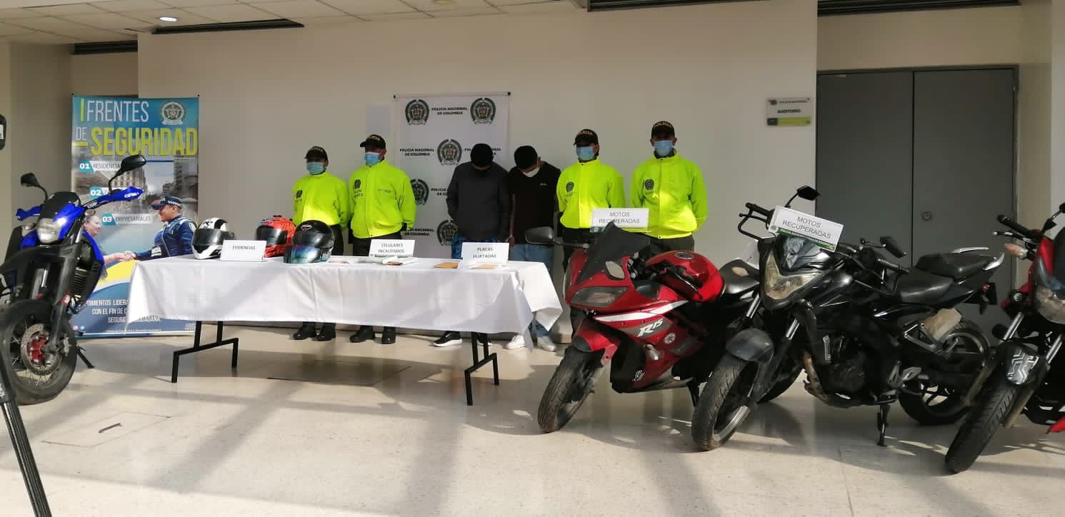 Desmantelan a banda que realizó cuatro robos en una noche en Bogotá
