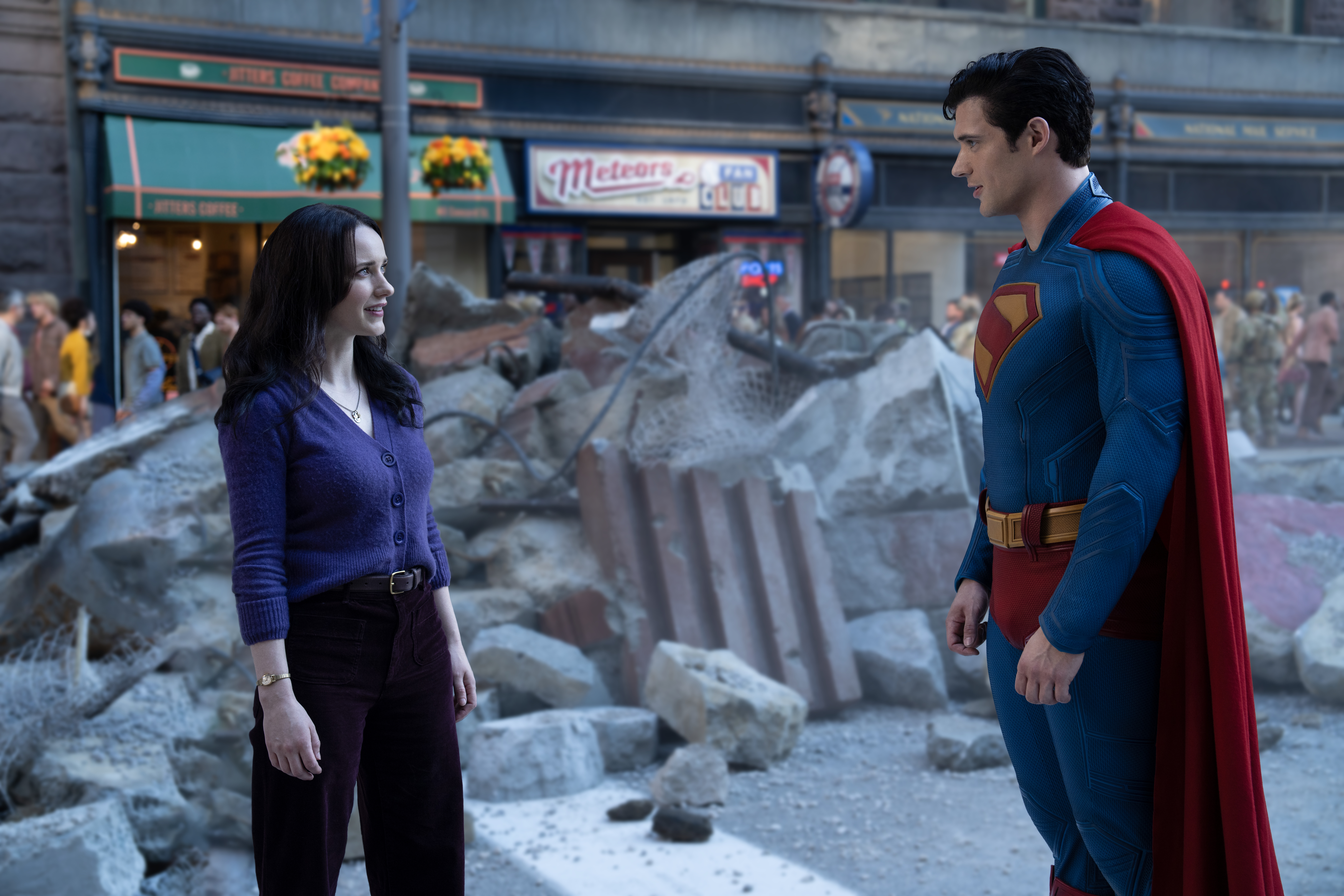 Superman escena de la película de 2025