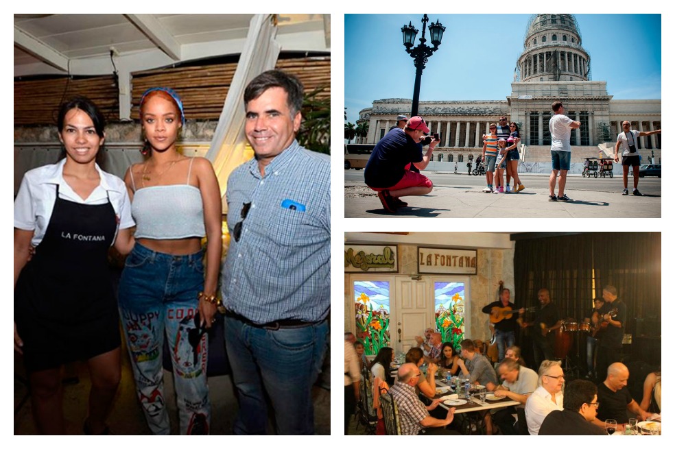 Rihanna sorprendió a comensales y meseros de un restaurante en Cuba