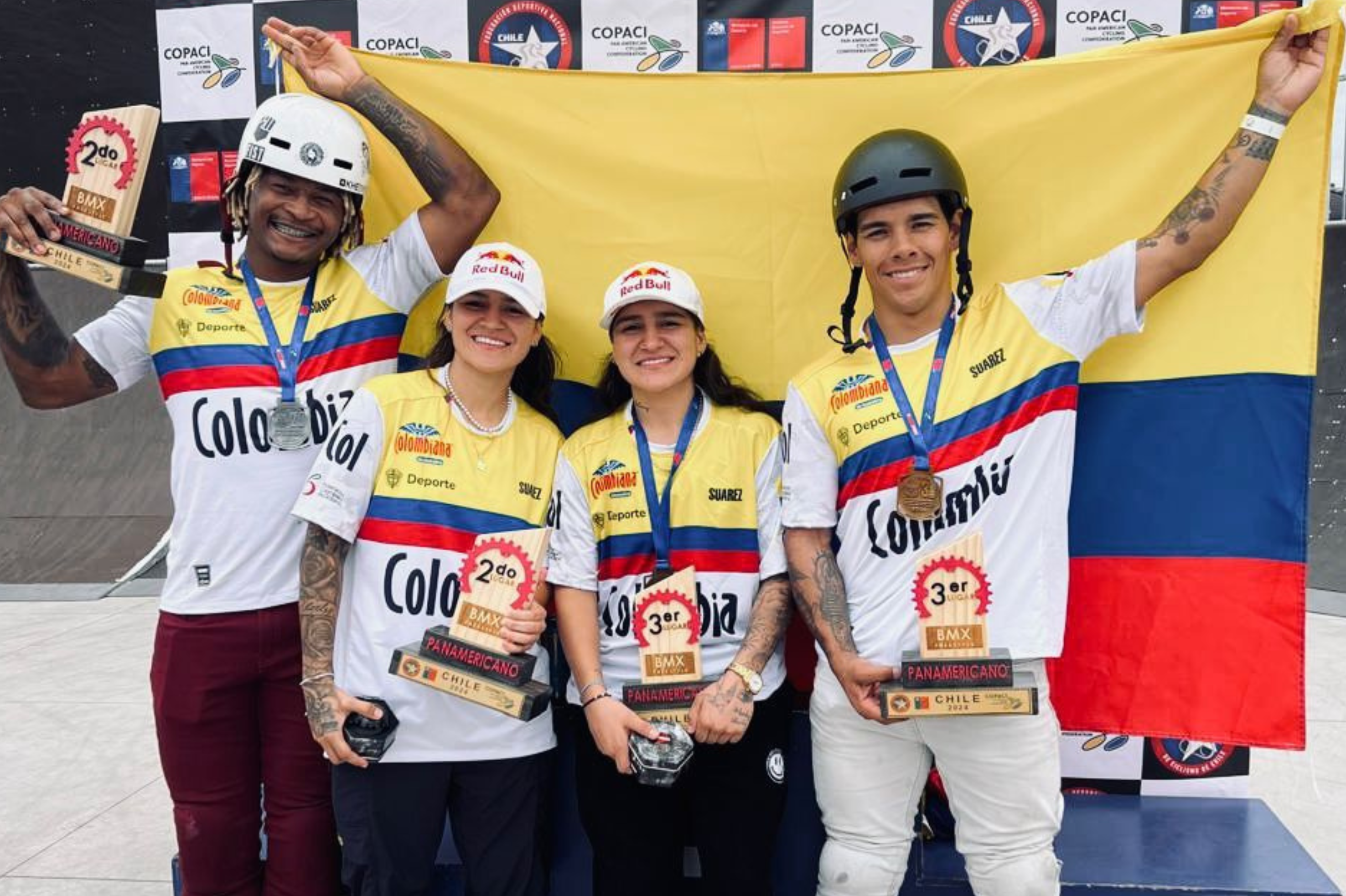 Colombia sacó cuatro medallas en el Panamericano de BMX Freestyle 2024