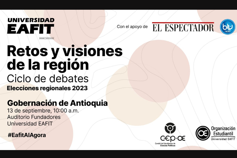 El debate de loa candidatos a la Gobernación de Antioquia se realiza este miércoles 13 de septiembre.