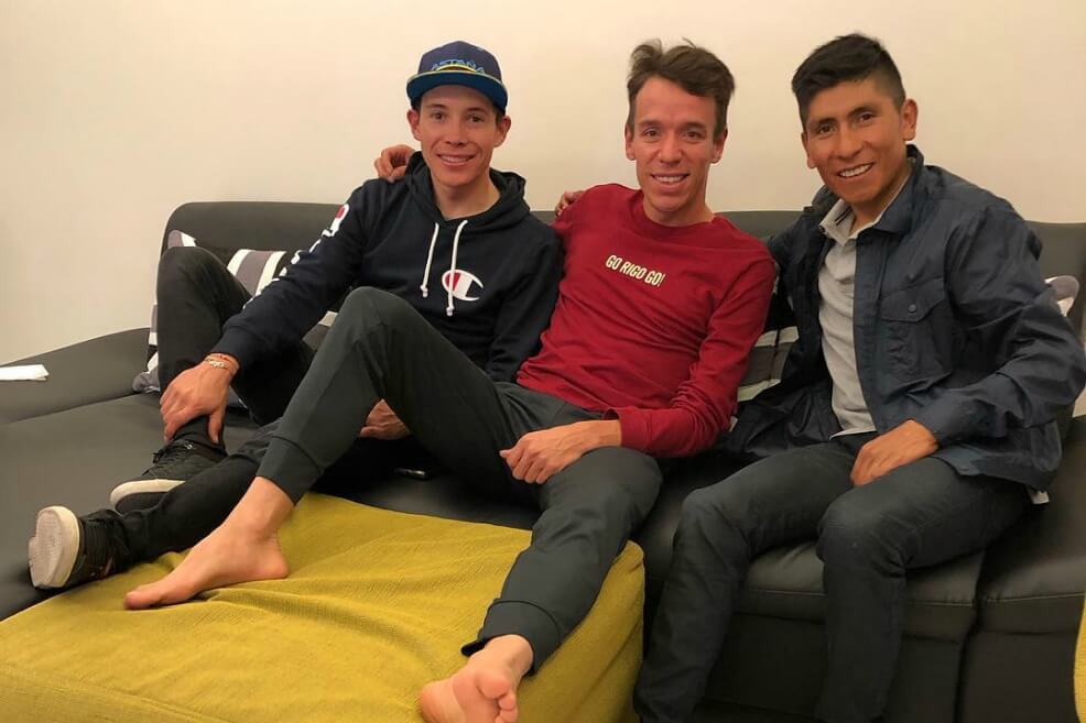 Solidaridad colombiana: Nairo y Miguel Ángel visitaron a Rigoberto