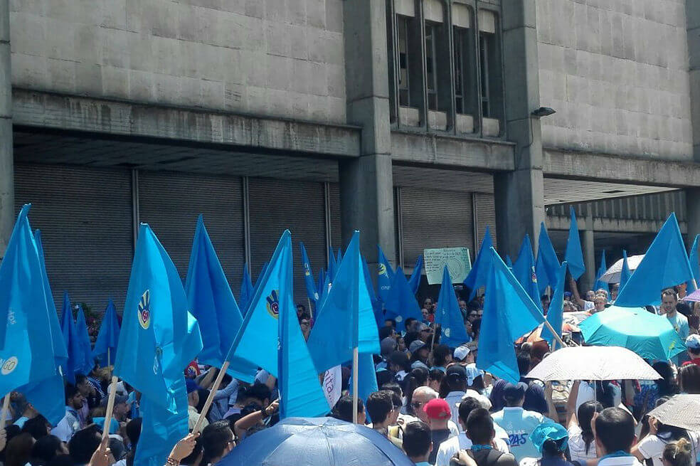 Protestas contra la despenalización del aborto en Bogotá
