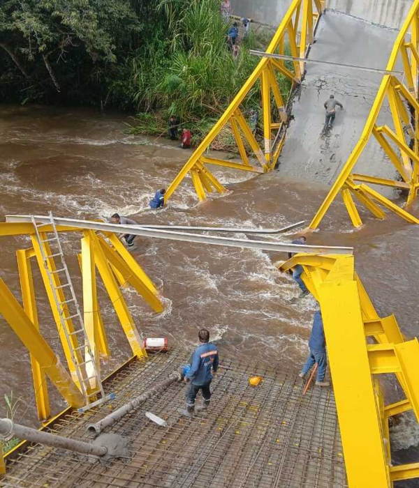 Colapso de puente en Moniquirá, Boyacá, dejó tres personas heridas