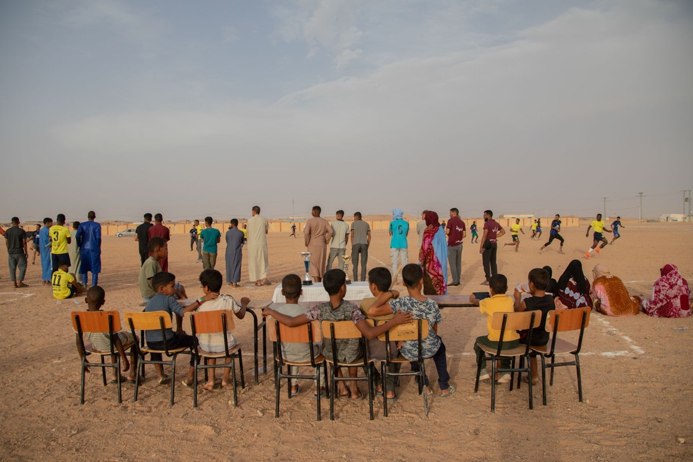 Final de fútbol interwilayas. Campamentos de refugiados saharauis, Tinduf, Argelia.