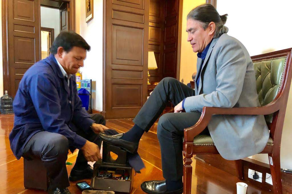 Jairo Rodríguez con Gustavo Bolívar, exdirector de Prosperidad Social.