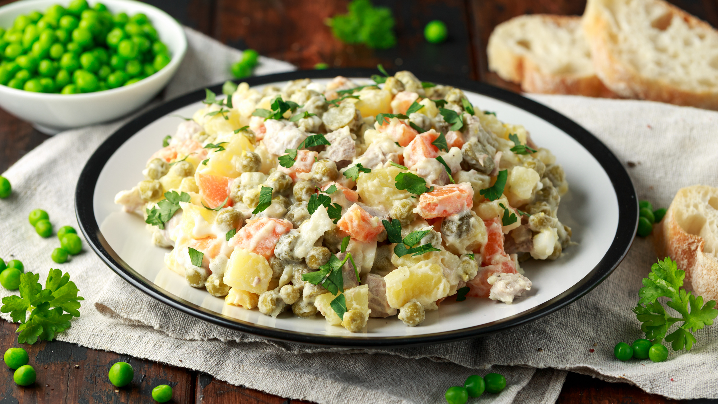 Ensalada de papa y pollo para completar tu menú decembrino