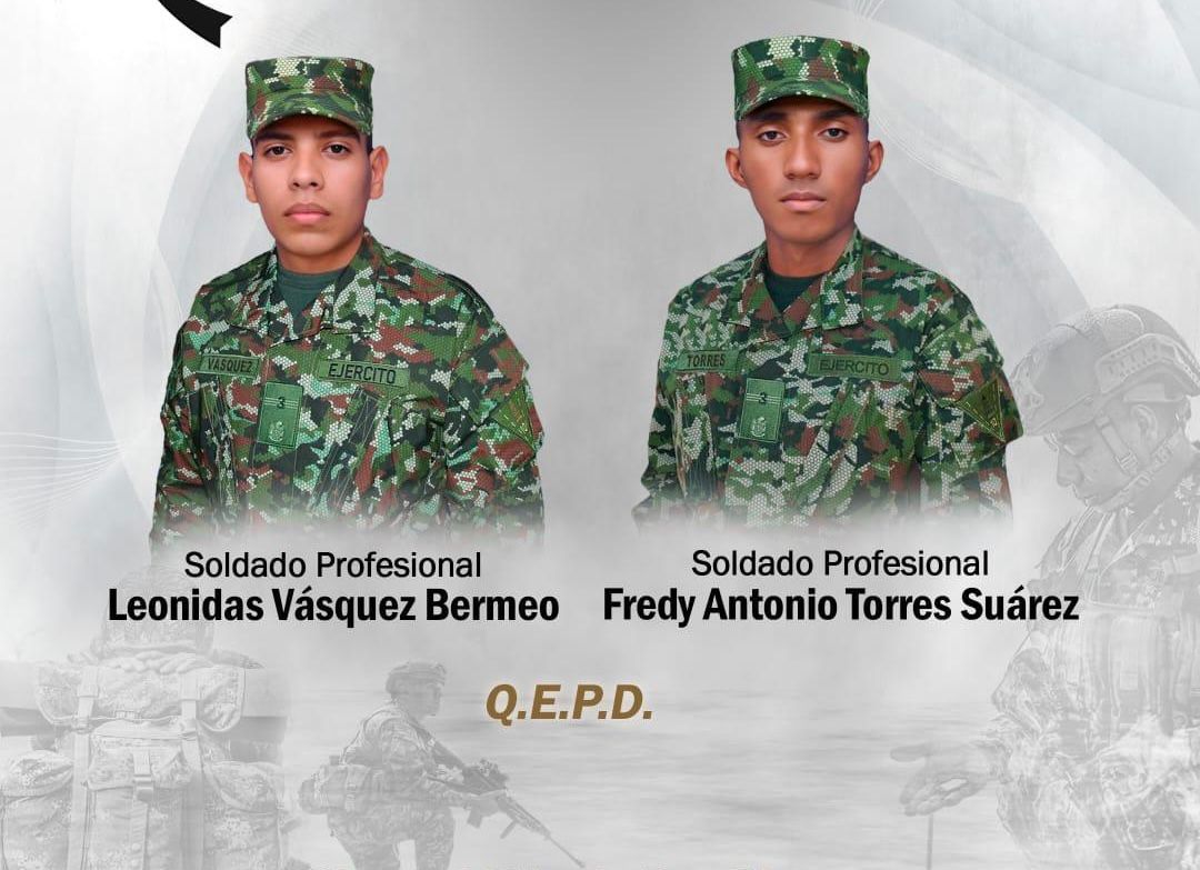 Ejército confirma la muerte de dos soldados y responsabiliza al ELN