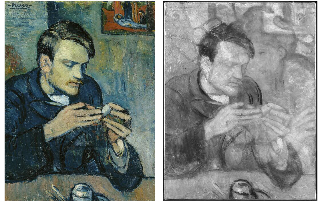 Descubren un retrato inédito de Picasso oculto bajo una de sus pinturas del periodo Azul