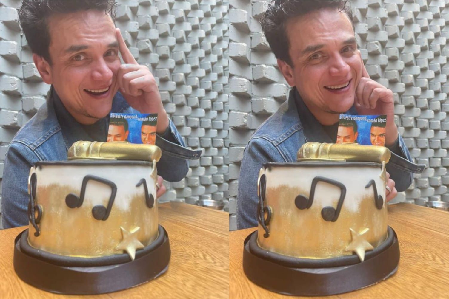 Con esta torta y una cena privada Silvestre Dangond celebró sus 20 años de trayectoria artística y evolución física.