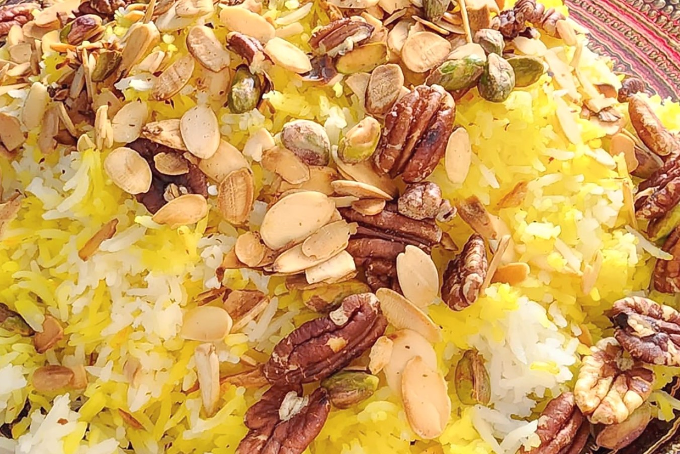 Receta para preparar arroz basmati de frutos secos con mantequilla y azafrán