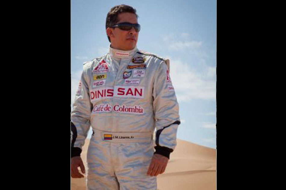 Juan Manuel Linares, piloto que está participando por cuarta vez en el Rally Dakar.