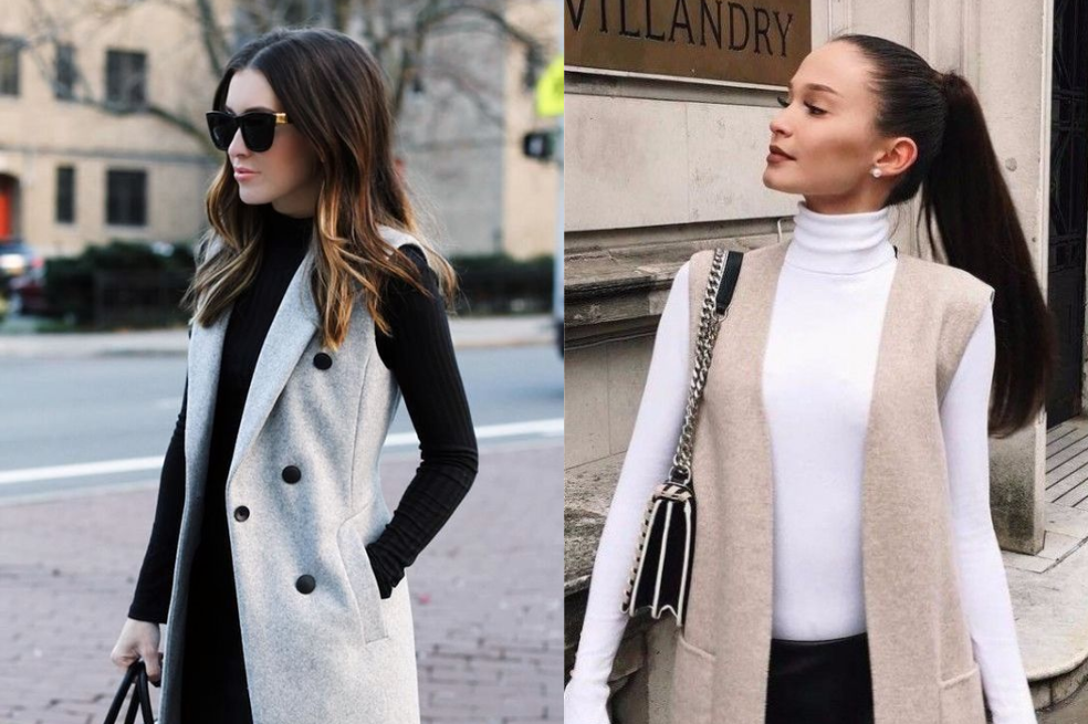 chaleco largo de moda para mujeres