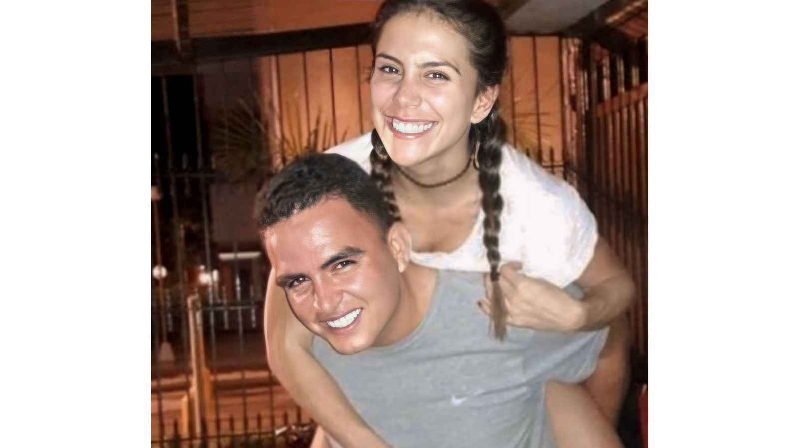 Greeicy y su hermano Andrés, hace unos años.