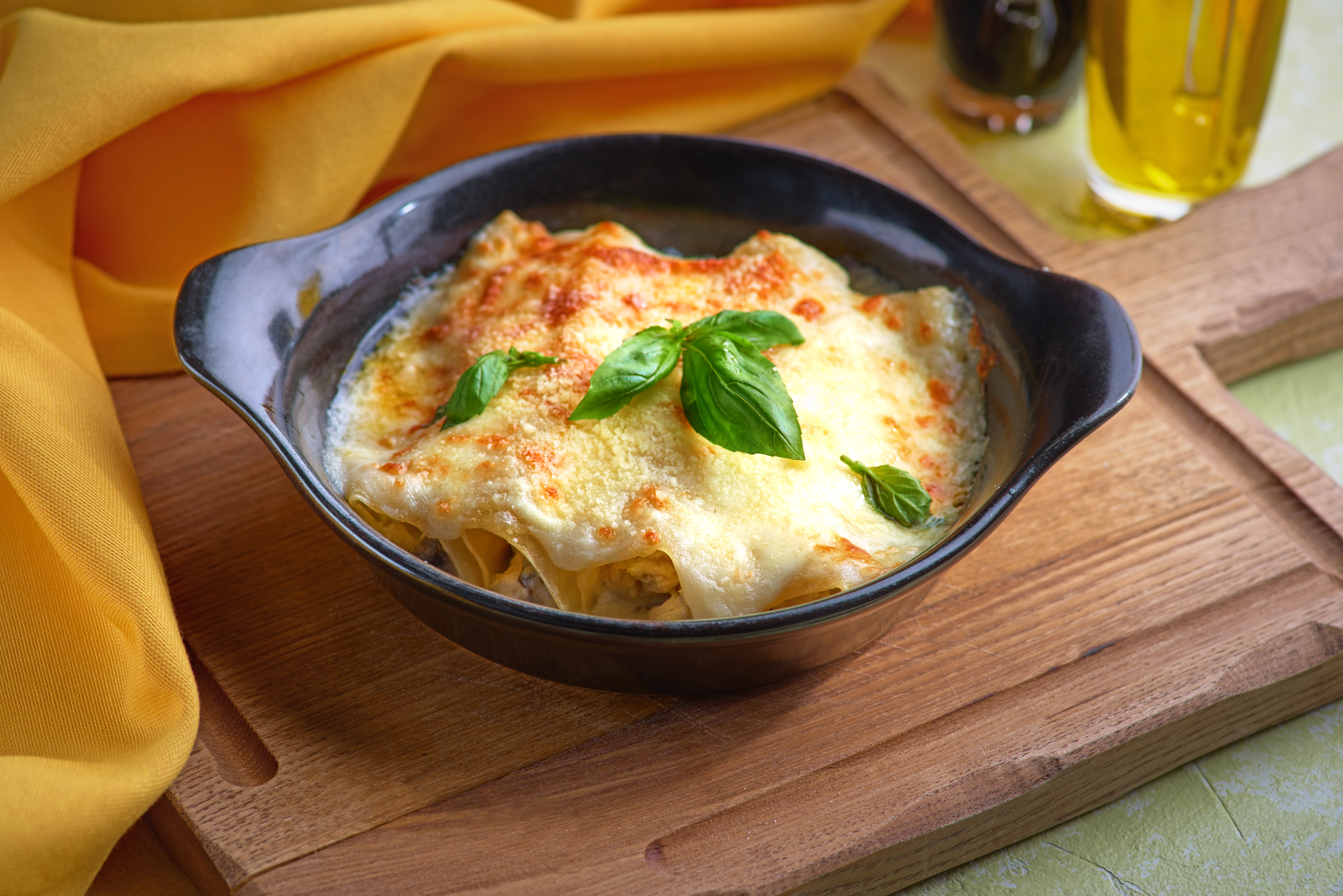 Canelones de pollo