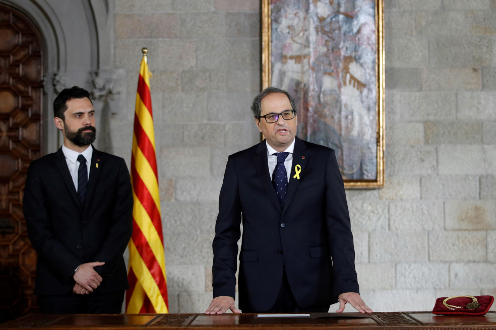 Toma posesión el nuevo gobierno de Cataluña, dirigido por Quim Torra