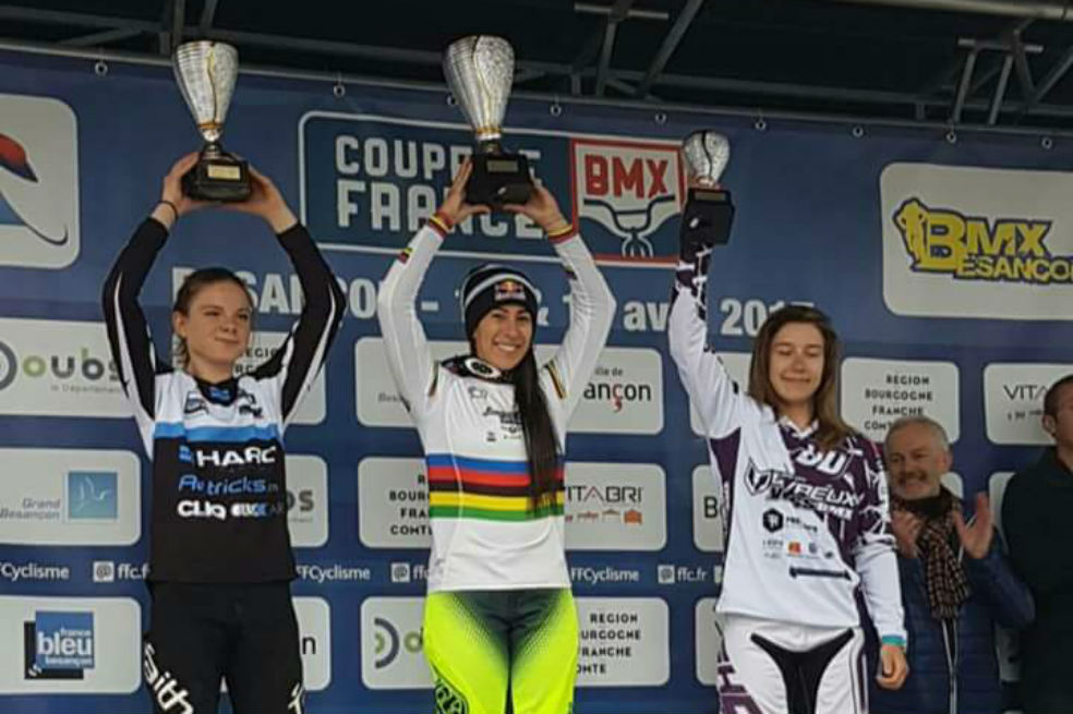 Mariana Pajón ganó la tercera válida de la Copa de Francia